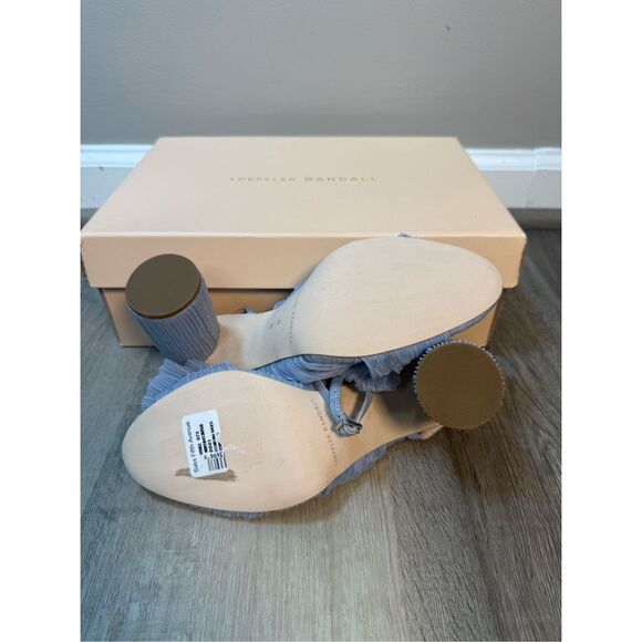 Loeffler Randall Camellia Blue Pleated Bow Heel Size 8 $395 - Picture 10 of 13